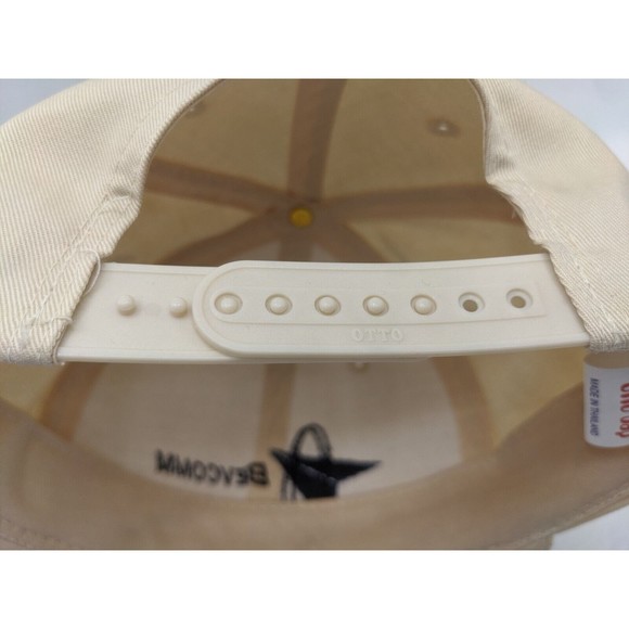 Bevcomm Embroidered Logo Snapback tan adjustable Otto Baseball Hat Cap - Picture 10 of 13